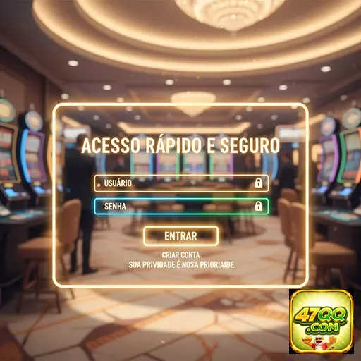 Tela de login do 47qq com acesso rápido e seguro.