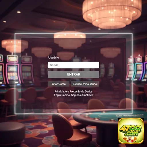 Acesso à página de login da 47qq em cassino online.