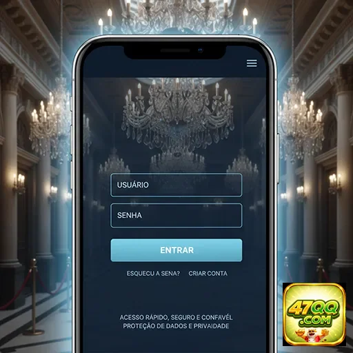 Tela de login do atendimento VIP da 47qq em celular.