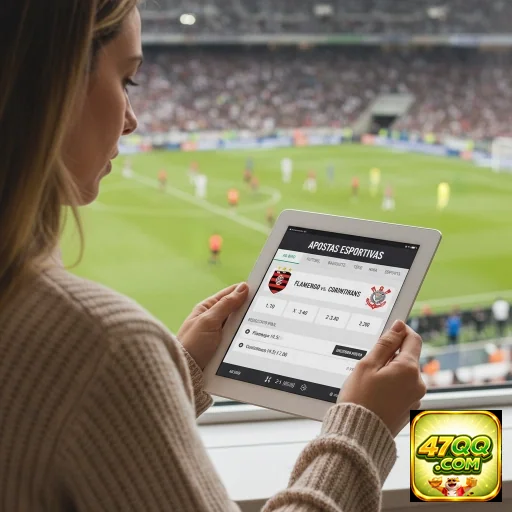 Usuária da 47qq acessando apostas esportivas ao vivo.