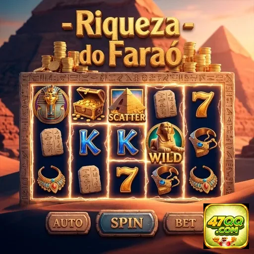 Slot do jogo 'Riqueza do Faraó' no cassino 47qq.
