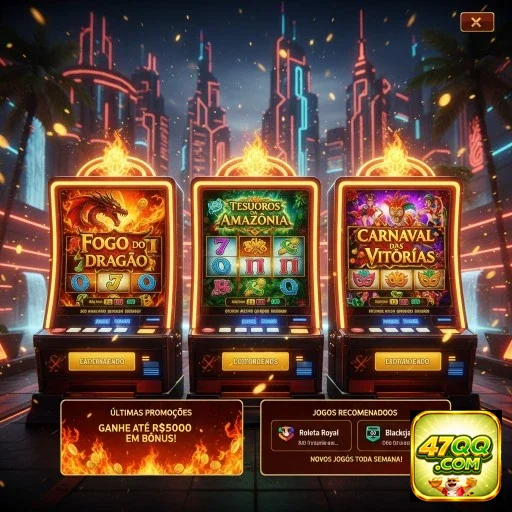Interface dos jogos VIP da 47qq com slots exclusivos.
