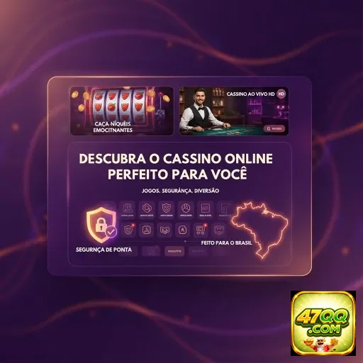 Visão do site 47qq destacando serviços VIP exclusivos.
