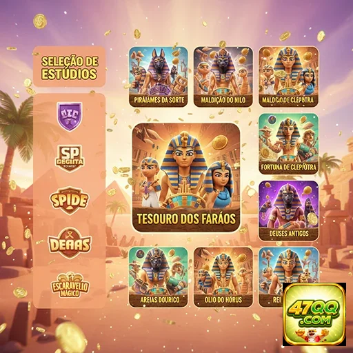 Tela do aplicativo 47qq mostrando jogos de cassino VIP.